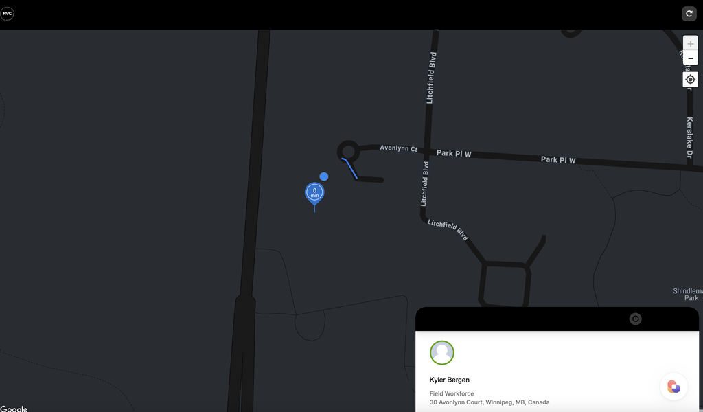 Real customer live tracking - 2 minutes to arrival